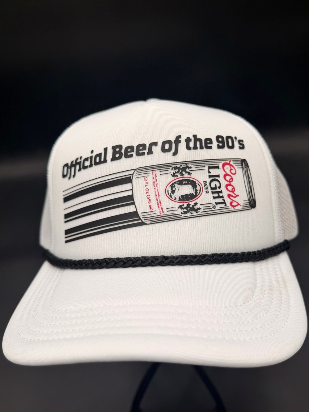 American Needle White Trucker Hat with Red Tags